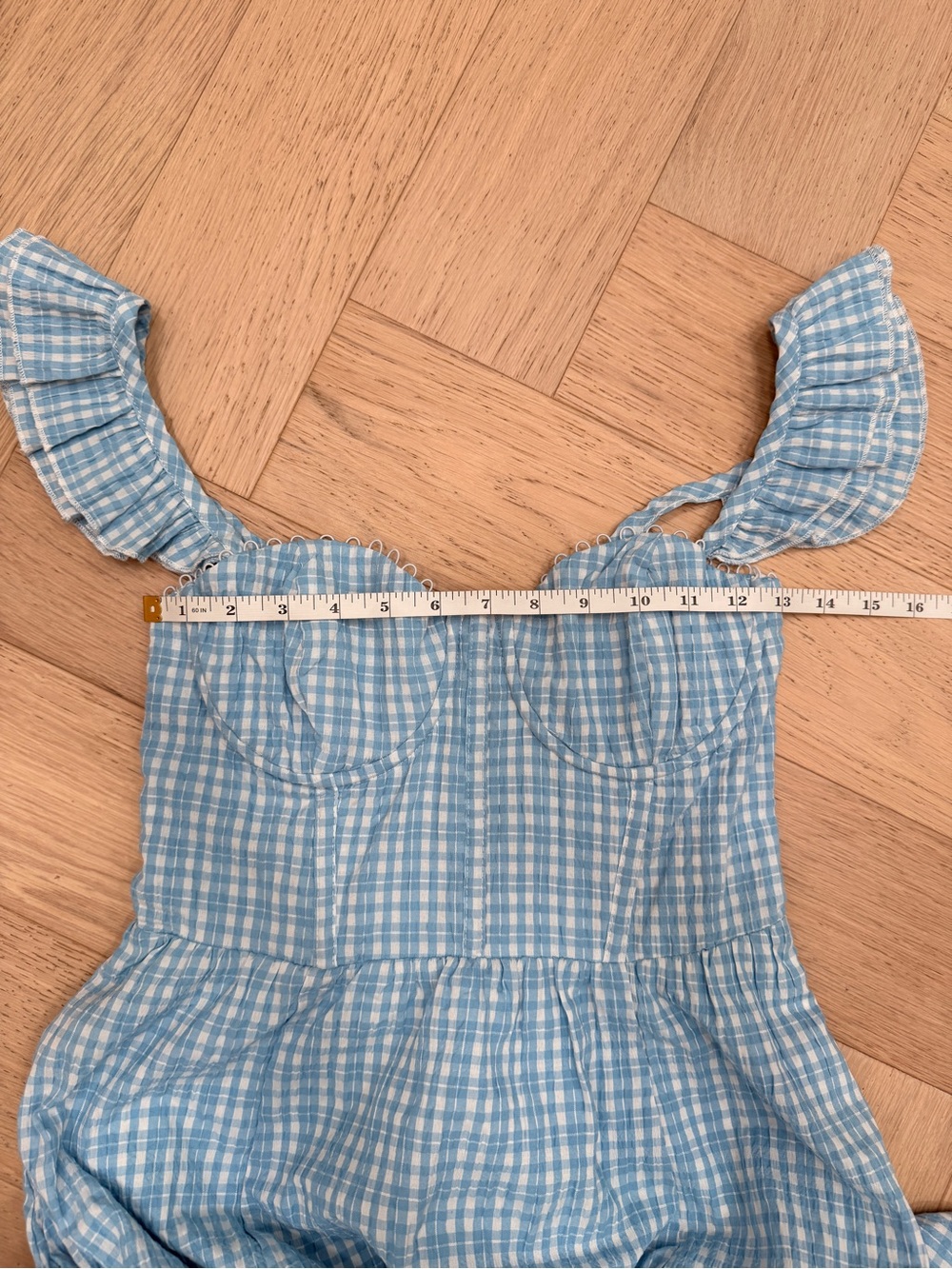 ASTR Wedelia Dress in Blue Plaid - Picture 5 of 8
